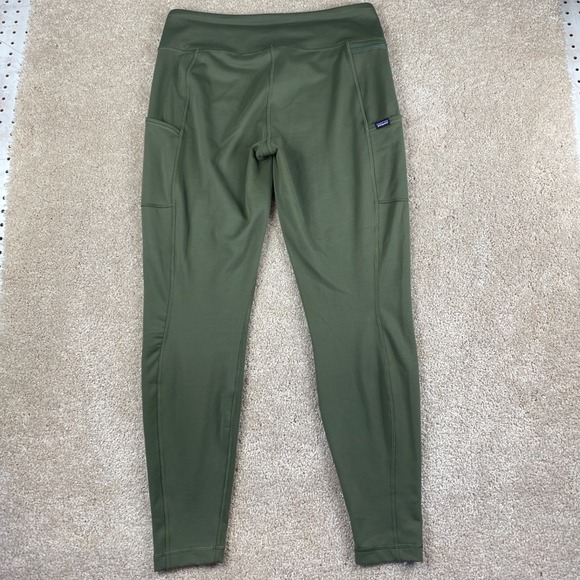 Patagonia Pack Out Tights Womens L Basin Green Hiking Leggings Pockets 21995 - Picture 9 of 10